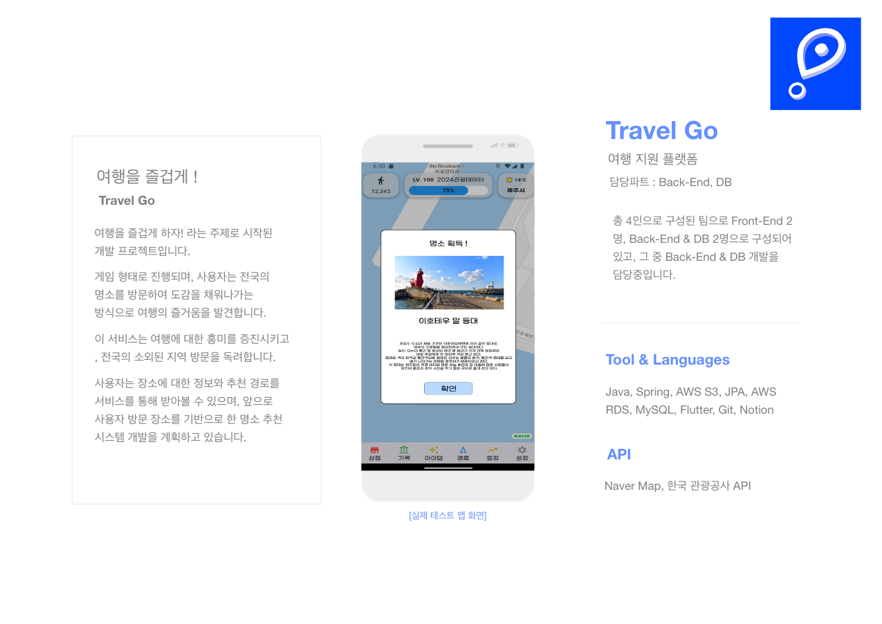 Travel Go 프로젝트 화면